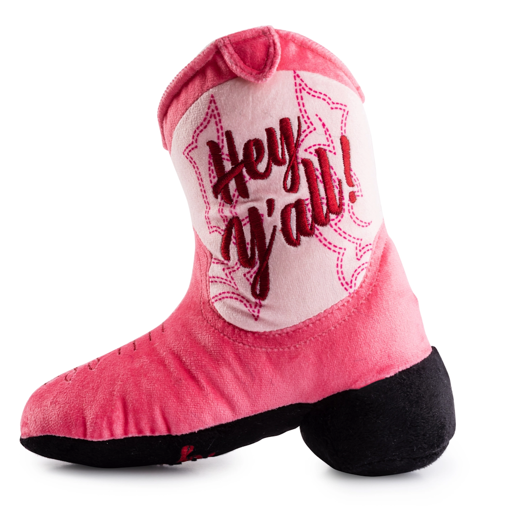 Pink Cowgirl Boot Dog Toy