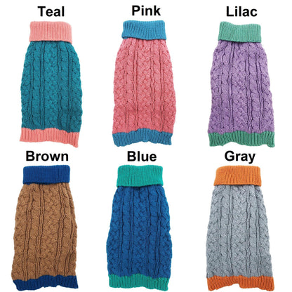 Dog Knitted Sweater Warm Winter Knitwear Clothes Small Large Pet Cat Puppy