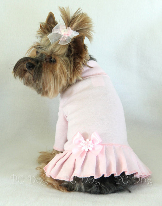 Baby Pink Turtleneck Shirt Dress