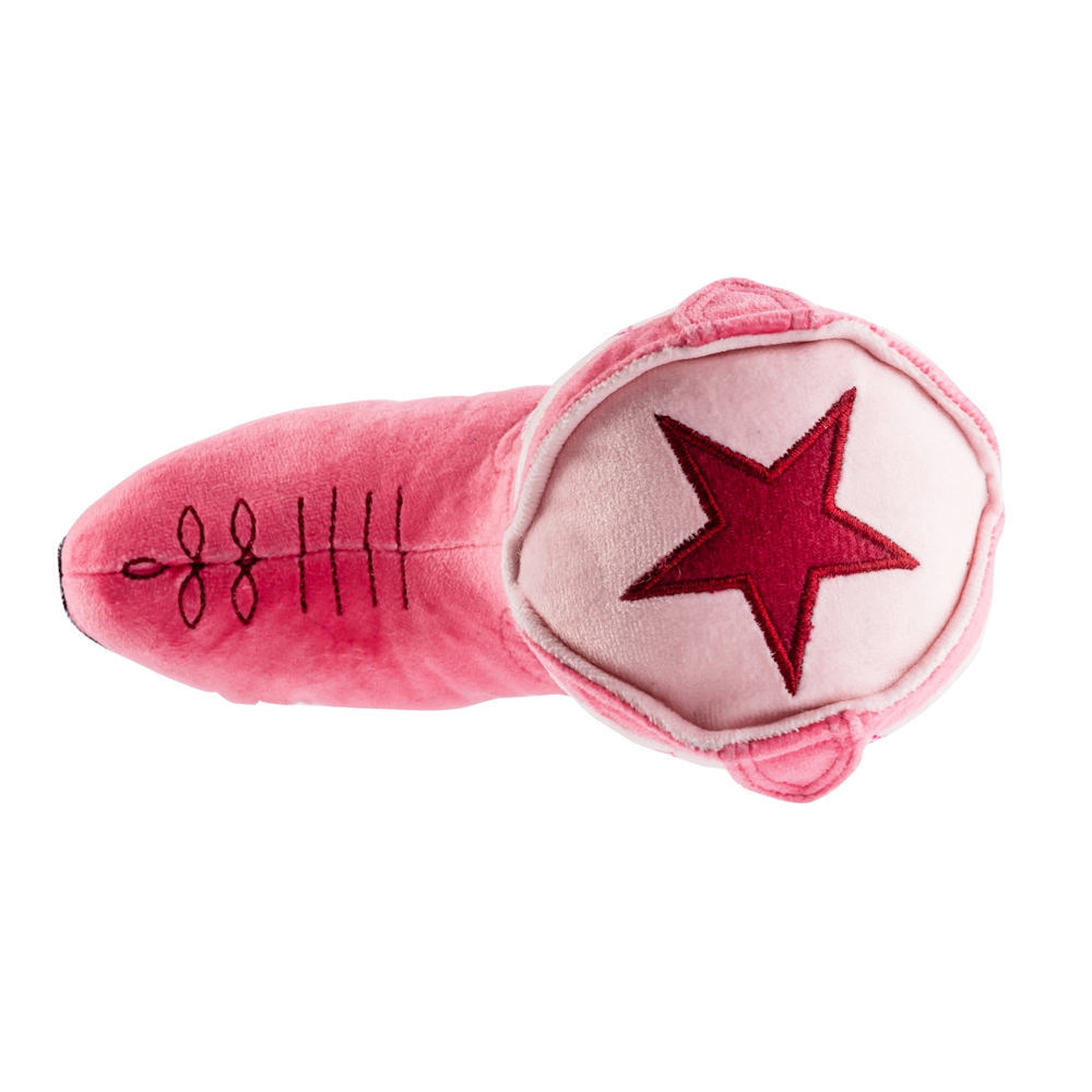 Pink Cowgirl Boot Dog Toy