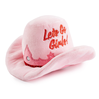 Pink Cowgirl Hat Dog Toy