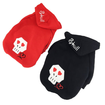 Small Pet Cat Dog Sweatshirt Jumper Skull Warm Hoodie Coat Jacket