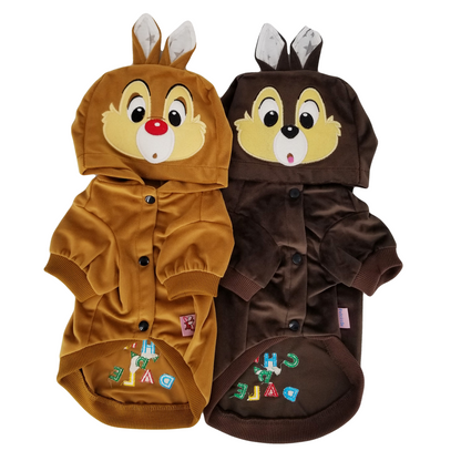 Dog Puppy Cat Clothes Coat HOODIE Jacket Сostume Chip and Dale For Small Pet