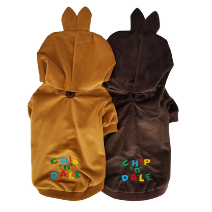 Dog Puppy Cat Clothes Coat HOODIE Jacket Сostume Chip and Dale For Small Pet