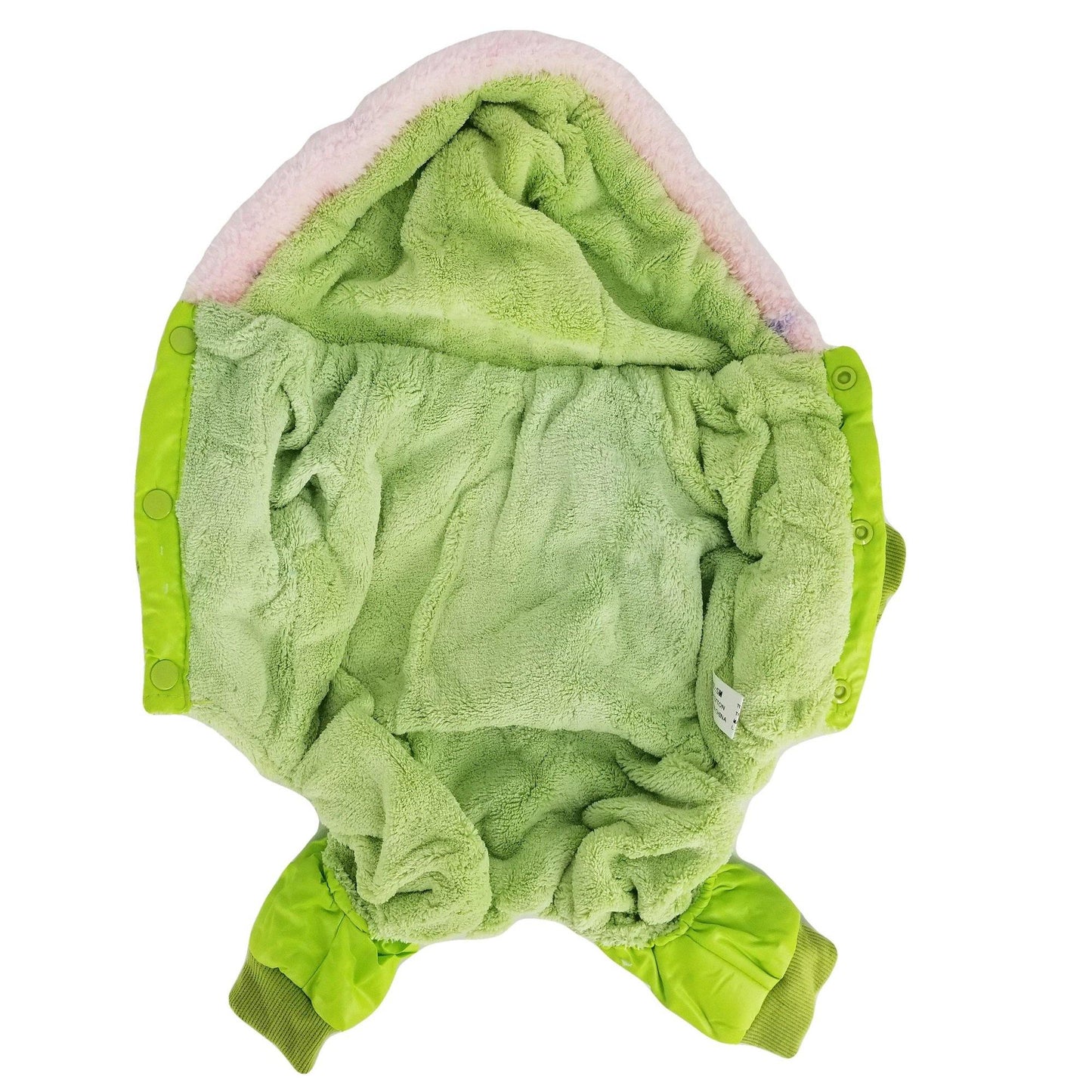 Dog Super Warm Fur Winter Coat Overall Snowsuit Jumpsuit Hoodie For Small Pet